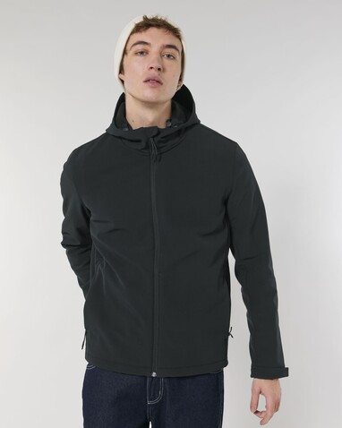 Stanley Discoverer - Die Herren-Softshelljacke mit Kapuze - Black - 5XL bedrucken, Art.-Nr. STJM158C0025X
