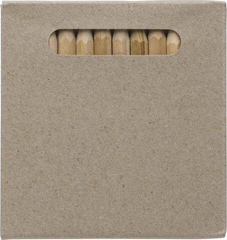 Buntstifte-Set 12-tlg. Devin – Grau bedrucken, Art.-Nr. 003999999_2468