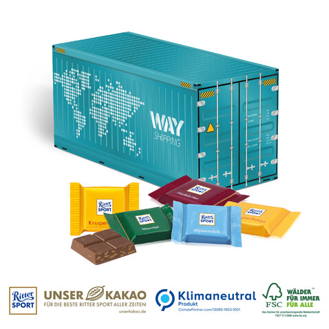 3D Präsent Container, Klimaneutral, FSC® bedrucken, Art.-Nr. 91457