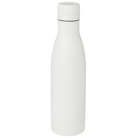 Vasa RCS-zertifizierte Kupfer-Vakuum Isolierflasche aus recyceltem Edelstahl, 500 ml, weiss bedrucken, Art.-Nr. 10073601