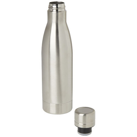 Vasa RCS-zertifizierte Kupfer-Vakuum Isolierflasche aus recyceltem Edelstahl, 500 ml, silber bedrucken, Art.-Nr. 10073681