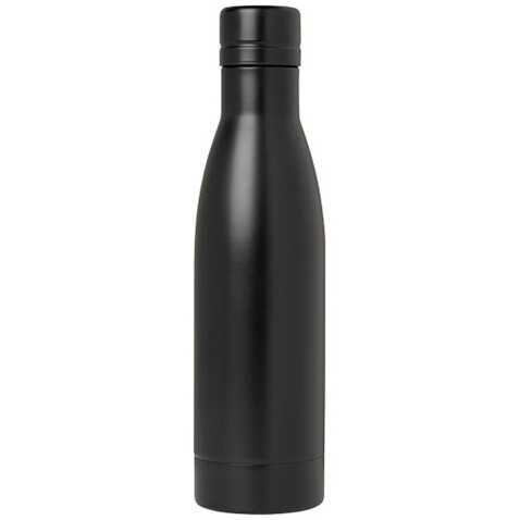 Vasa RCS-zertifizierte Kupfer-Vakuum Isolierflasche aus recyceltem Edelstahl, 500 ml, schwarz bedrucken, Art.-Nr. 10073690