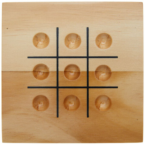 Strobus Tic-Tac-Toe Spiel aus Holz, natur bedrucken, Art.-Nr. 10456406