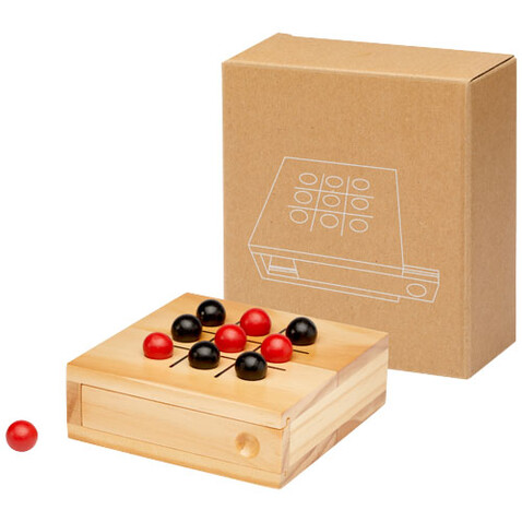 Strobus Tic-Tac-Toe Spiel aus Holz, natur bedrucken, Art.-Nr. 10456406