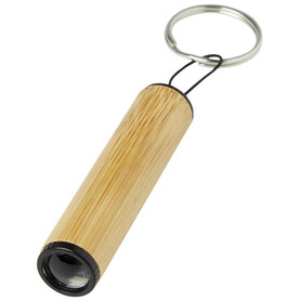 Cane Schlüsselring mit Licht, aus Bambus, natur bedrucken, Art.-Nr. 10456706