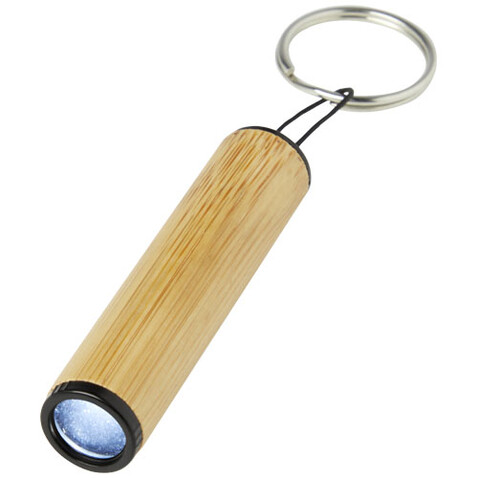 Cane Schlüsselring mit Licht, aus Bambus, natur bedrucken, Art.-Nr. 10456706