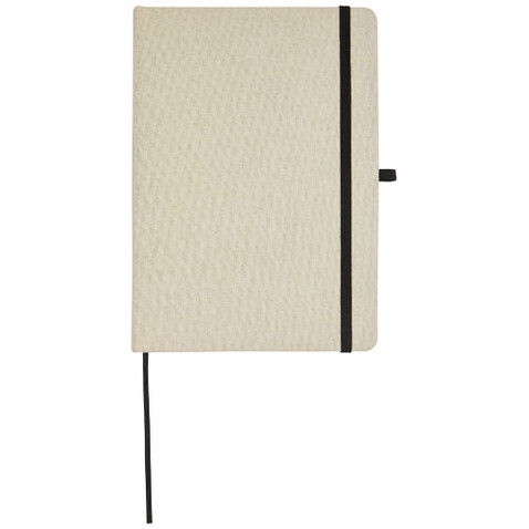Tutico Hard Cover Notizbuch aus Bio Baumwolle, natur, schwarz bedrucken, Art.-Nr. 10781306