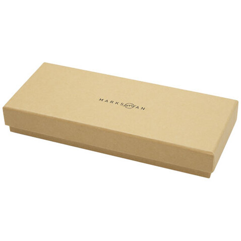 Apolys Kugelschreiber und Tintenroller Set aus Bambus (schwarze Mine), natural bedrucken, Art.-Nr. 10783306