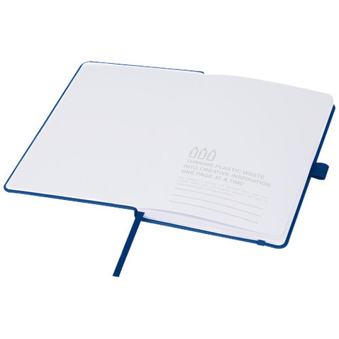 Thalaasa Hardcover Notizbuch aus Ozean Kunststoff, blau bedrucken, Art.-Nr. 10784652