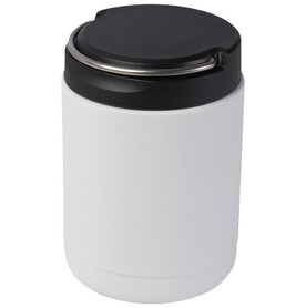 Doveron Lunchpot, isoliert aus recyceltem Edelstahl, 500 ml, weiss bedrucken, Art.-Nr. 11334001