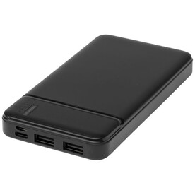 Loop 10.000 mAh Powerbank aus recyceltem Kunststoff, schwarz bedrucken, Art.-Nr. 12432190 Loop 10.000 mAh Powerbank aus recyceltem Kunststoff, schwarz bedrucken, Art.-Nr. 12432190