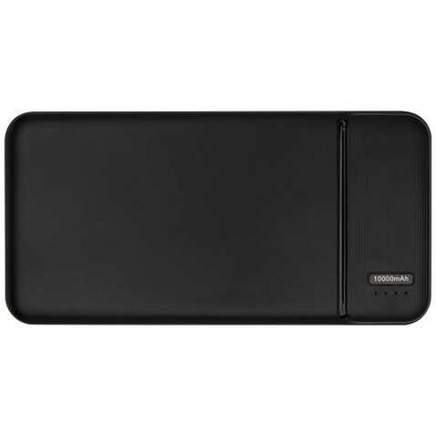 Loop 10.000 mAh Powerbank aus recyceltem Kunststoff, schwarz bedrucken, Art.-Nr. 12432190