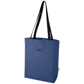 Joey vielseitige Tragetasche aus GRS recyceltem Canvas 14 L, navy bedrucken, Art.-Nr. 13004255