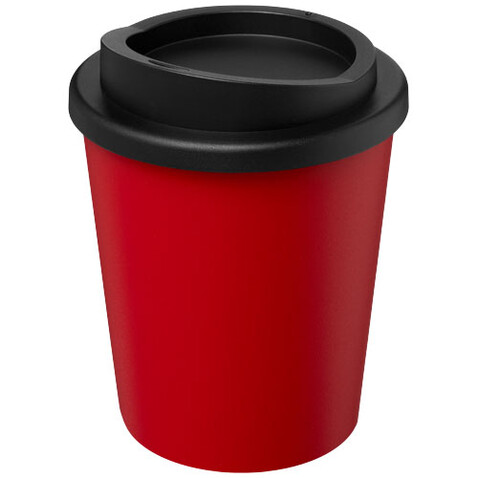 Americano® Espresso 250 ml recycelter Isolierbecher, rot, schwarz bedrucken, Art.-Nr. 21045221
