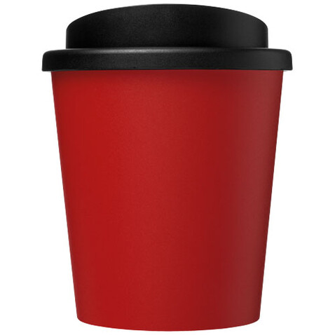 Americano® Espresso 250 ml recycelter Isolierbecher, rot, schwarz bedrucken, Art.-Nr. 21045221