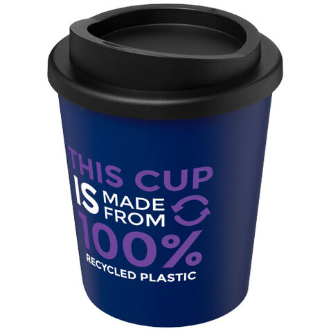Americano® Espresso 250 ml recycelter Isolierbecher, blau, schwarz bedrucken, Art.-Nr. 21045252 Americano® Espresso 250 ml recycelter Isolierbecher, blau, schwarz bedrucken, Art.-Nr. 21045252