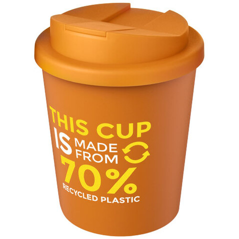 Americano® Espresso Eco 250 ml recycelter Isolierbecher mit auslaufsicherem Deckel, orange bedrucken, Art.-Nr. 21045531