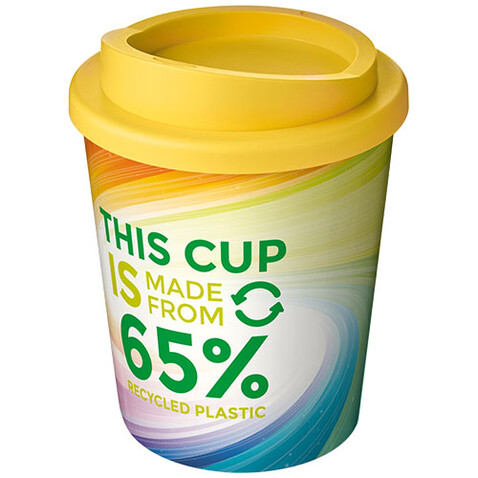 Brite-Americano® Eco Isolierbecher, 250 ml, gelb bedrucken, Art.-Nr. 21049611