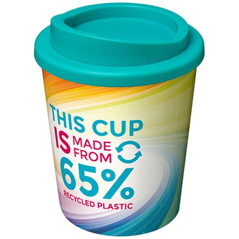 Brite-Americano® Eco Isolierbecher, 250 ml, aquablau bedrucken, Art.-Nr. 21049651