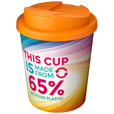 Brite-Americano Espresso Eco auslaufsicherer Isolierbecher, 250 ml, orange bedrucken, Art.-Nr. 21049731