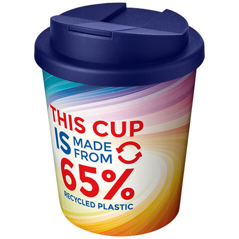 Brite-Americano Espresso Eco auslaufsicherer Isolierbecher, 250 ml, blau bedrucken, Art.-Nr. 21049791