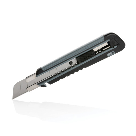 Nachfüllbares RCS Abbrechmesser mit Soft-Grip grau bedrucken, Art.-Nr. P215.172