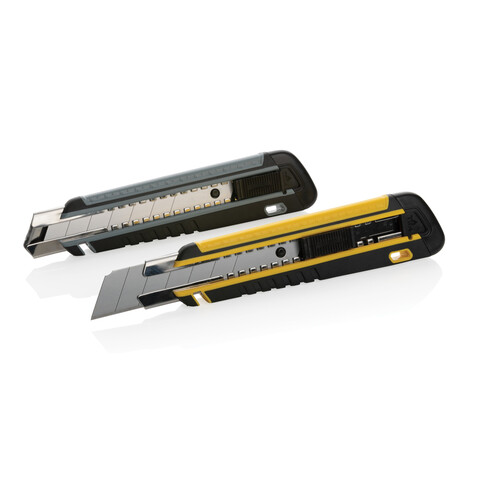 Nachfüllbares RCS Abbrechmesser mit Soft-Grip grau bedrucken, Art.-Nr. P215.172