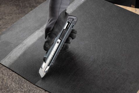 Nachfüllbares RCS Abbrechmesser mit Soft-Grip grau bedrucken, Art.-Nr. P215.172