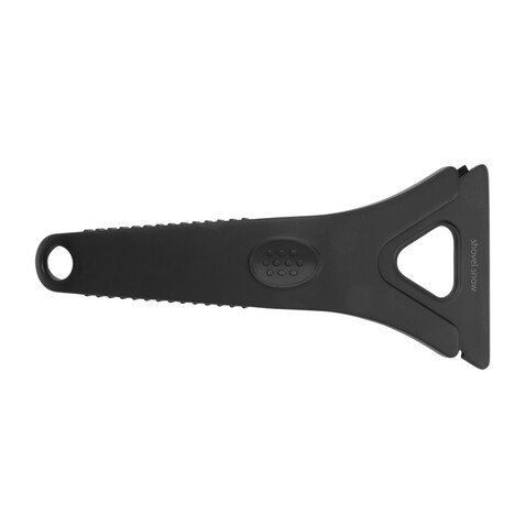 Polard 3-in-1-Eiskratzer aus RCS recyceltem Kunststoff schwarz bedrucken, Art.-Nr. P239.001