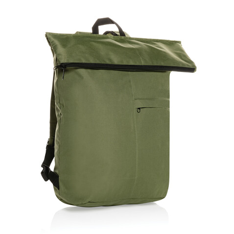 Dillon AWARE™ RPET faltbarer Lightweight-Rucksack grün bedrucken, Art.-Nr. P763.177