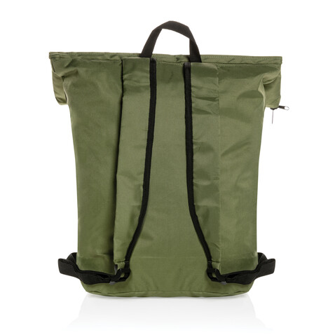 Dillon AWARE™ RPET faltbarer Lightweight-Rucksack grün bedrucken, Art.-Nr. P763.177