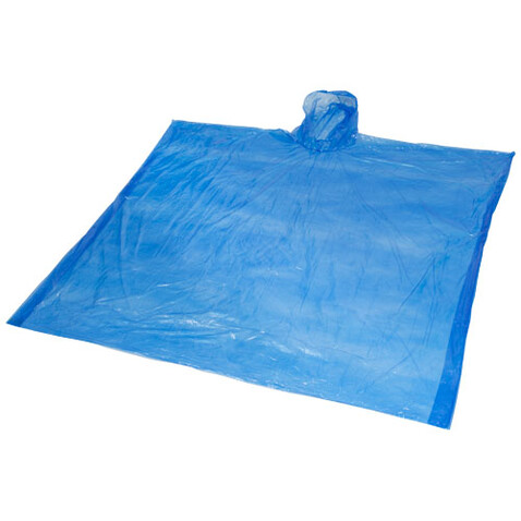 Mayan Regenponcho mit Aufbewahrungstasche aus recyceltem Kunststoff, royalblau bedrucken, Art.-Nr. 10941753