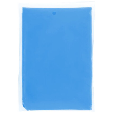 Mayan Regenponcho mit Aufbewahrungstasche aus recyceltem Kunststoff, royalblau bedrucken, Art.-Nr. 10941753