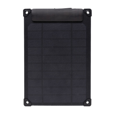 Solarpulse 5W tragbares Solarmodul aus RCS rPlastik schwarz bedrucken, Art.-Nr. P323.051