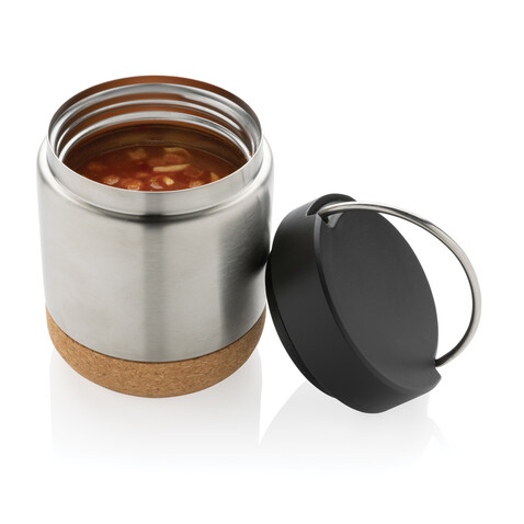 Savory Lebensmittelflasche aus RCS recycelt. Stainless-Steel silber bedrucken, Art.-Nr. P435.302