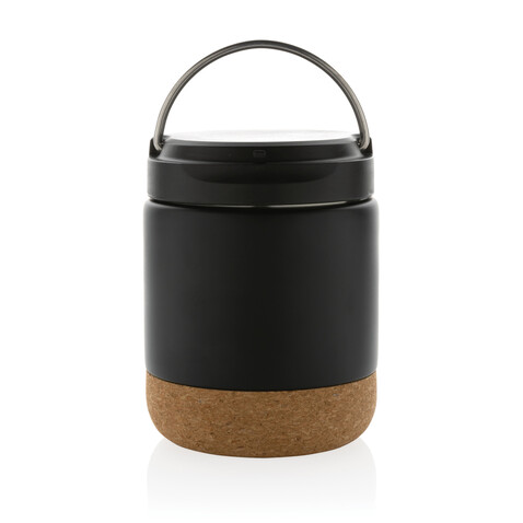 Savory Lebensmittelflasche aus RCS recycelt. Stainless-Steel schwarz bedrucken, Art.-Nr. P435.301