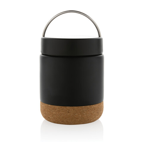 Savory Lebensmittelflasche aus RCS recycelt. Stainless-Steel schwarz bedrucken, Art.-Nr. P435.301