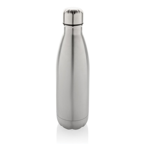 Eureka einwandige Wasserflasche aus RCS rec. Stainless-Steel silber bedrucken, Art.-Nr. P435.722