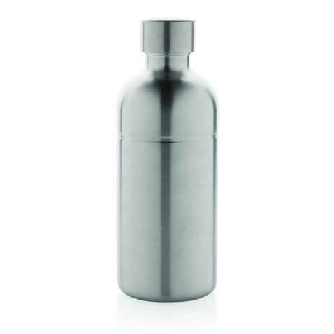 Soda Trinkflasche aus RCS-zertifiziertem Stainless-Steel silber bedrucken, Art.-Nr. P435.802