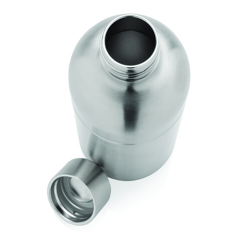 Soda Trinkflasche aus RCS-zertifiziertem Stainless-Steel silber bedrucken, Art.-Nr. P435.802