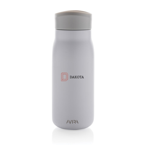 Avira Ain 150ml Reiseflasche aus RCS rec. Stainless-Steel weiß bedrucken, Art.-Nr. P438.053