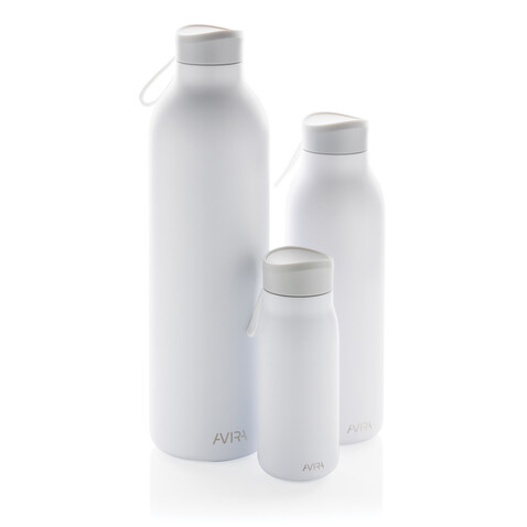 Avira Ain 150ml Reiseflasche aus RCS rec. Stainless-Steel weiß bedrucken, Art.-Nr. P438.053