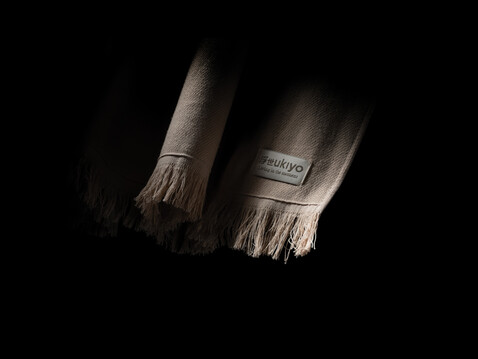 UKIYO Keiko AWARE™ Hamamtuch 100x180cm braun bedrucken, Art.-Nr. P453.849