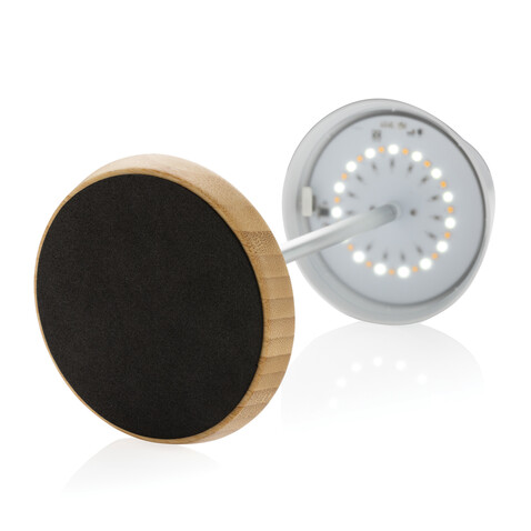 Pure Glow USB-Tischleuchte aus RCS recyceltem Kunststoff weiß bedrucken, Art.-Nr. P513.283