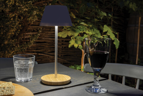 Pure Glow USB-Tischleuchte aus RCS recyceltem Kunststoff weiß bedrucken, Art.-Nr. P513.283