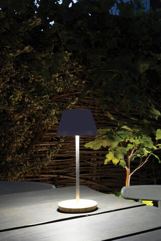 Pure Glow USB-Tischleuchte aus RCS recyceltem Kunststoff weiß bedrucken, Art.-Nr. P513.283