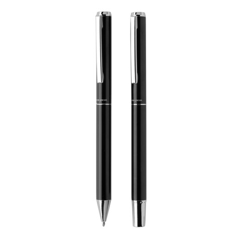 Swiss Peak Cedar Stifte-Set aus RCS recyceltem Aluminium schwarz bedrucken, Art.-Nr. P611.161
