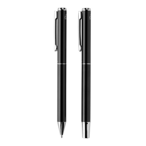 Swiss Peak Cedar Stifte-Set aus RCS recyceltem Aluminium schwarz bedrucken, Art.-Nr. P611.161