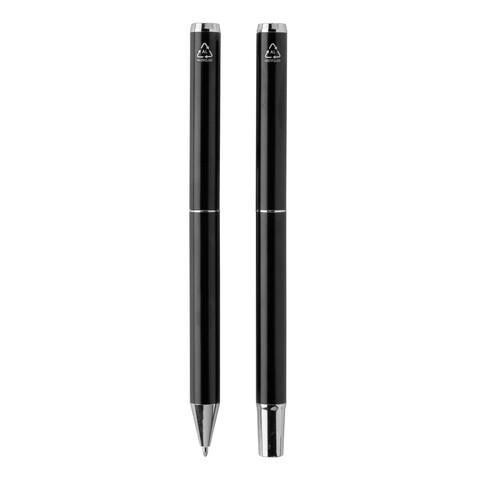 Swiss Peak Cedar Stifte-Set aus RCS recyceltem Aluminium schwarz bedrucken, Art.-Nr. P611.161