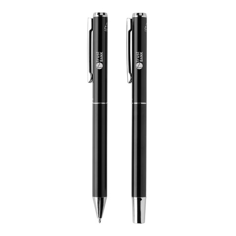Swiss Peak Cedar Stifte-Set aus RCS recyceltem Aluminium schwarz bedrucken, Art.-Nr. P611.161